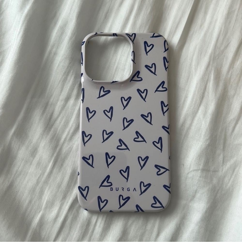 BURGA iphone 13 pro case. Love me right. "Snap" style case. NEVER WORN.